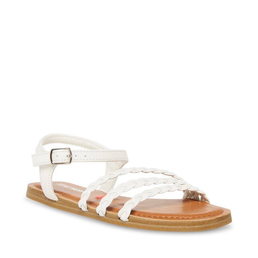 Sandalias Planas Steve Madden Jgeorjia Niños Blancas | ES PU9308